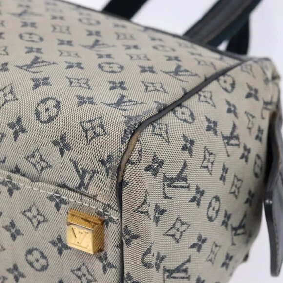 LOUIS VUITTON Monogram Mini Josephine PM Hand Bag Blue M92049 LV Auth 140953 - Picture 4 of 16